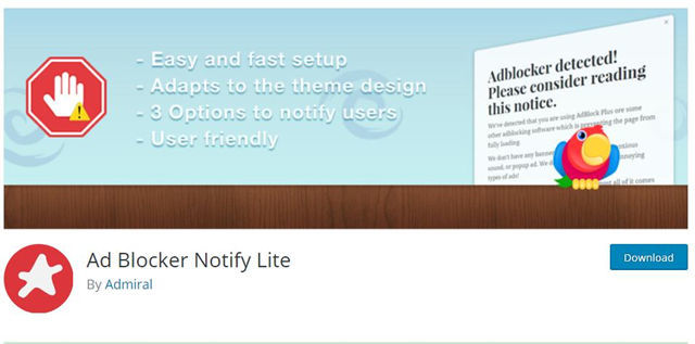 WordPress广告反屏蔽插件Ad Blocker Notify Lite-Boxdiary