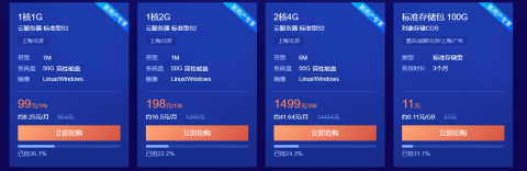 #腾讯云# 值得入手云服务器 1H-1G-1M=99元/年 2H-4G-5M=1200元/3年 2H-4G-6M=1499元/3年-Boxdiary